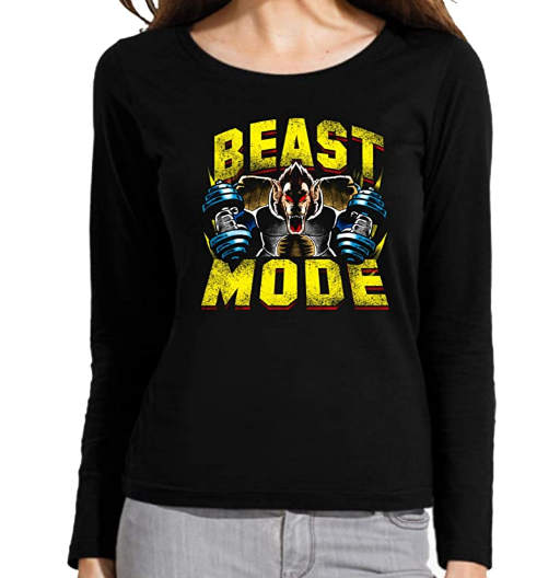 Beast Mode | Mujer | Manga Larga | Varias Tallas | Camisetas de Dragon Ball