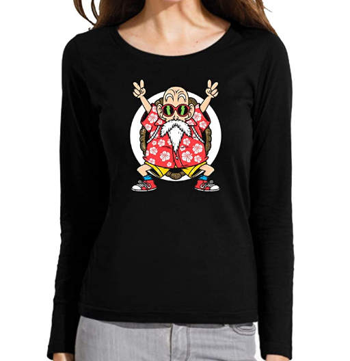 Muten Roshi | Mujer | Manga Larga | Varias Tallas | Camisetas de Dragon Ball