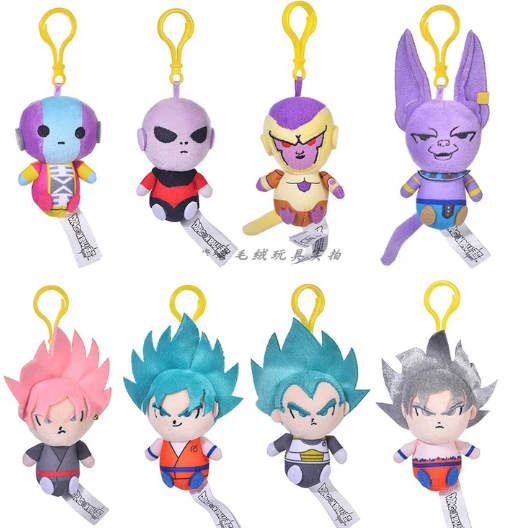 Pack 8 Llaveros de Peluche DBSuper | Dragon Ball Super | Peluche