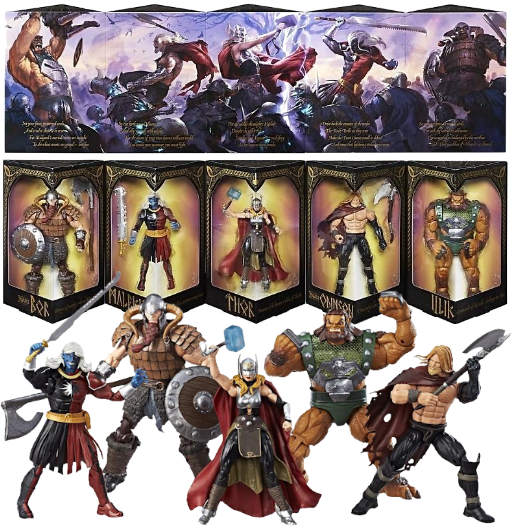Bor, Malekith, Lady Thor, Odinson & Ulik | Exclusive SDCC 2017 | Battle of Asgard | Hasbro 2017 | Marvel Legends