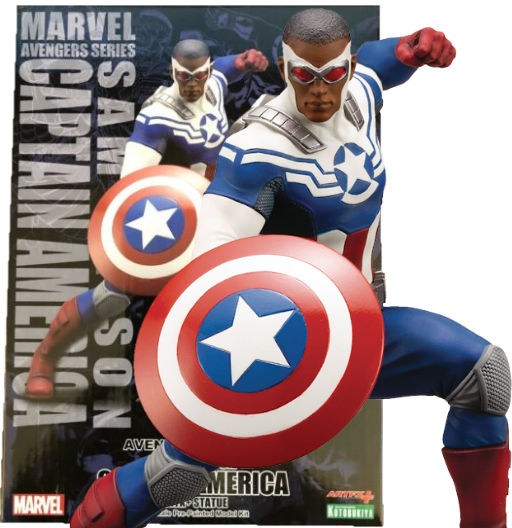 Captain America (Sam Wilson) | Avengers Series | Marvel ARTFX+ | Estatua Escala 1:10 | 19 cm | Kotobukiya