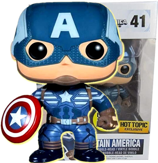 Captain America | 041 | Exclusive Hot Topic | GITD | (UCM) Captain America: The Winter Soldier | Funko POP! Marvel