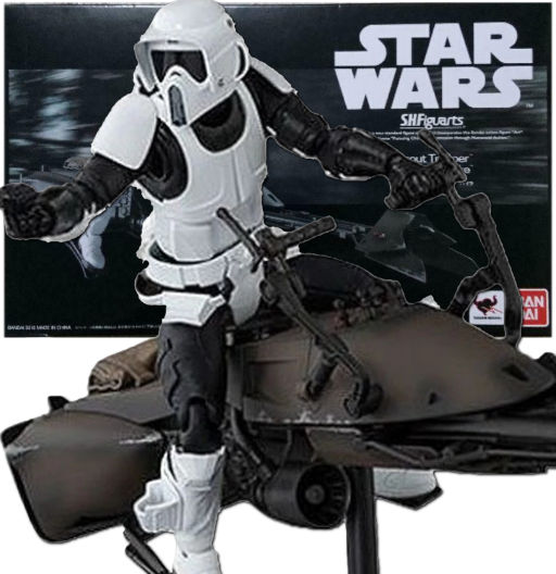 Scout Trooper & Speeder Bike | Episode 6: Return of the Jedi | Star Wars | S.H Figuarts | Tamashii Nations | Bandai