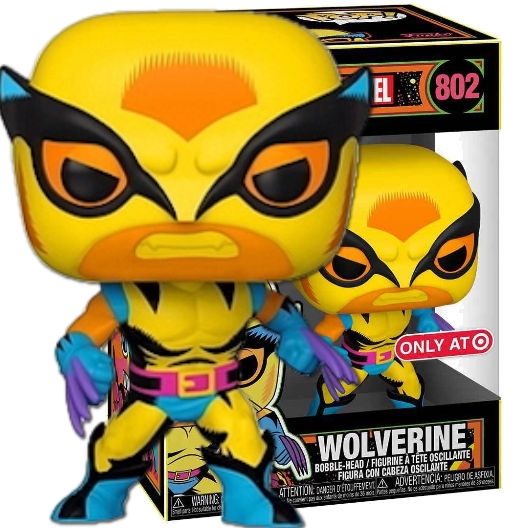 Wolverine | 802 | Exclusive AT | Black Light | Marvel Trought the Ages Timeless Age | Funko POP! Marvel