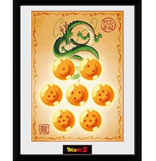 Shenron | Cuadro con Marco | Adornos y Decoración para la Pared de Dragon Ball