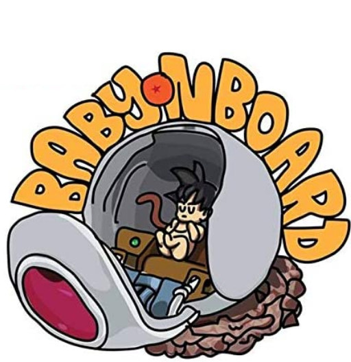 Bebé a Bordo | Pegatina / Vinilo | Accesorios para el Coche de Dragon Ball
