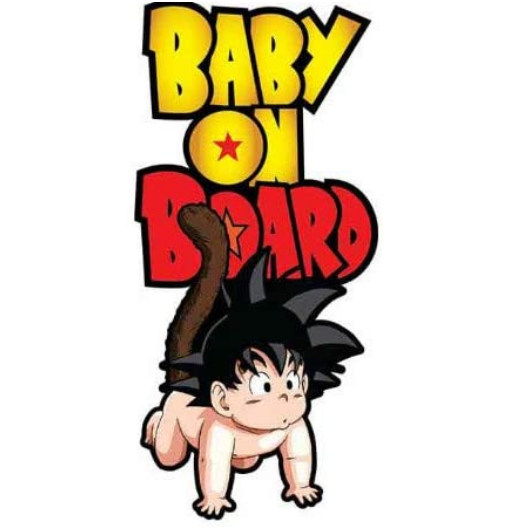 Bebé a Bordo | Pegatina / Vinilo | Accesorios para el Coche de Dragon Ball