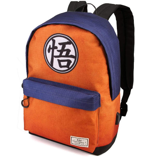 Kanji Son Goku | Mochila Urban | con USB | para PC Portátiles | Mochilas de Dragon Ball