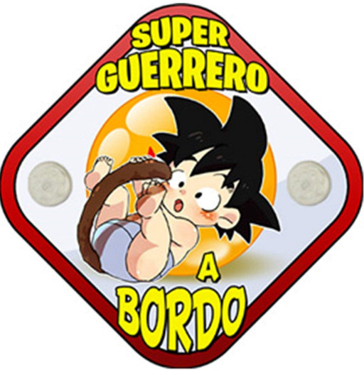 Super Guerrero a Bordo | Pegatina / Vinilo | Accesorios para el Coche de Dragon Ball