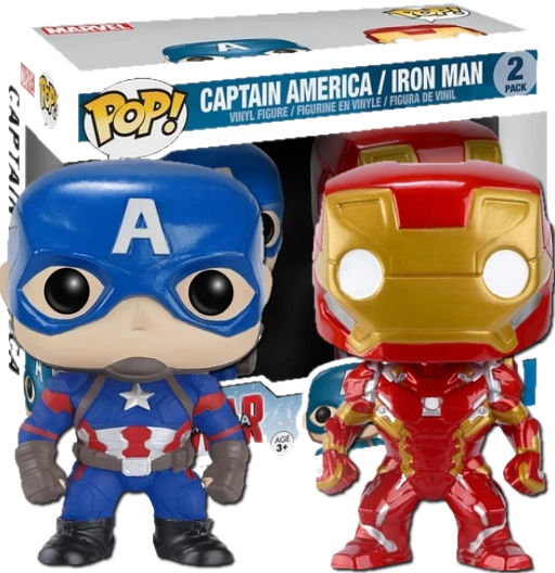 Captain America & Iron Man | 2 Pack | Exclusive FYE - (UCM) Captain America: Civil War | Funko POP! Marvel