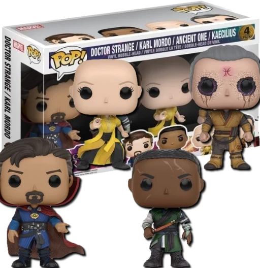Doctor Strange, Karl Mordo, Ancient One & Kaecilius | 4 Pack | Exclusive Disney | (UCM) Doctor Strange | Funko POP! Marvel