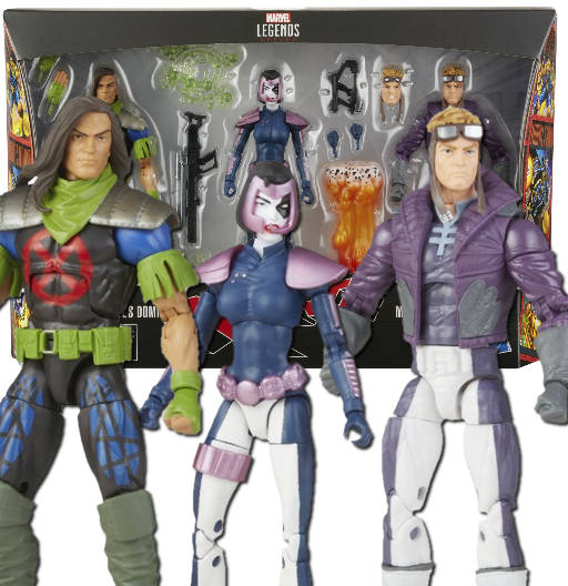 Rictor, Marvel's Domino & Marvel's Cannonball | 3 Pack | Exclusive Disney Store | X-Force | Hasbro 2022 | Marvel Legends