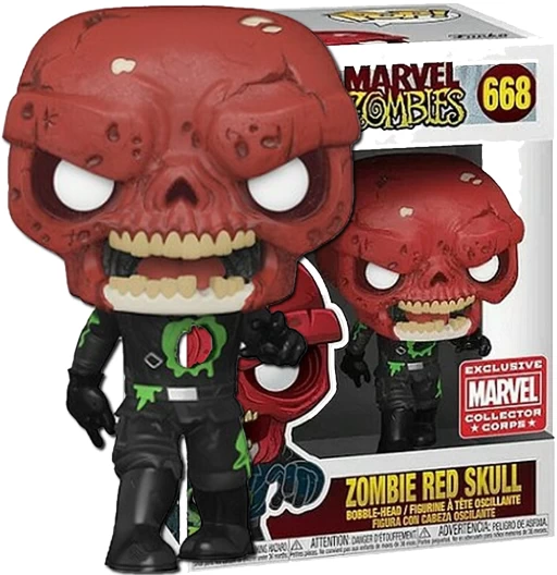 Zombie Red Skull | 668 | Exclusive Collector Corps | Marvel Zombies | Funko POP! Marvel