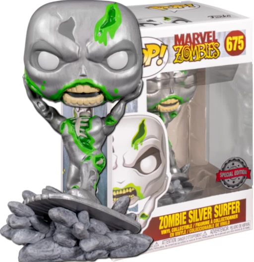 Zombie Silver Surfer | 675 | Exclusive Hot Topic | Marvel Zombies | Funko POP! Marvel