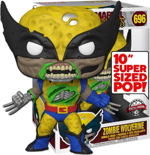Zombie Wolverine | 696 | Exclusive Walmart | Super Size 10 " | Marvel Zombies | Funko POP! Marvel