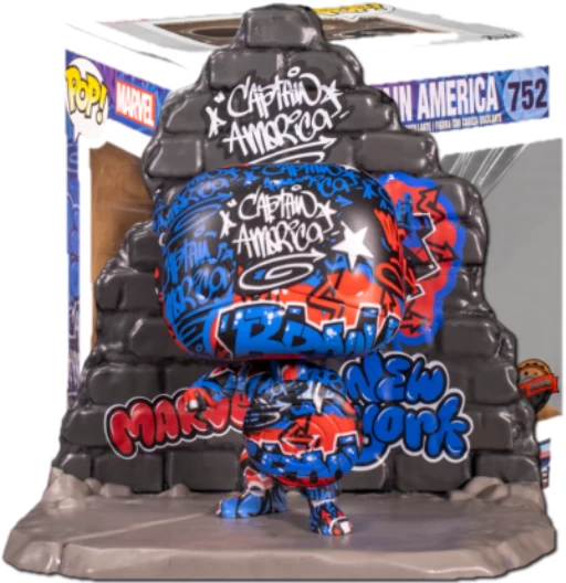 Captain America | 752 | Deluxe | Street Art Collection | Funko POP! Marvel