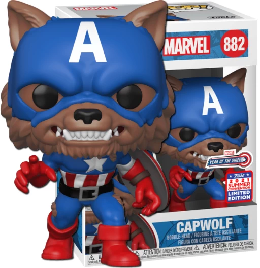 Capwolf | 882 | Exclusive Summer Convention 2021 | Year of the Shield | Marvel Universe | Funko POP! Marvel
