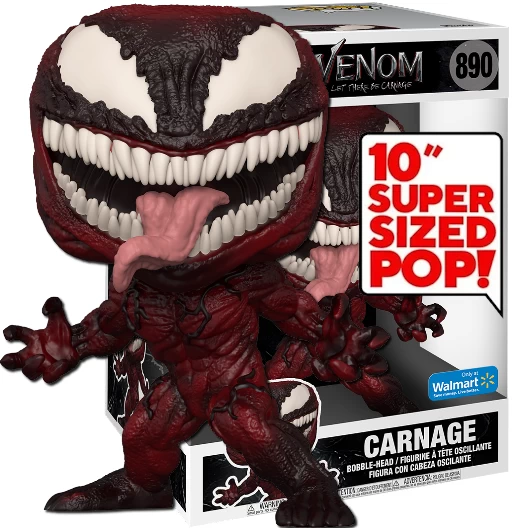 Carnage | 890 | Exclusive Walmart | Super Size 10" | (UCM) Venom: Let there be Carnage | Funko POP! Marvel