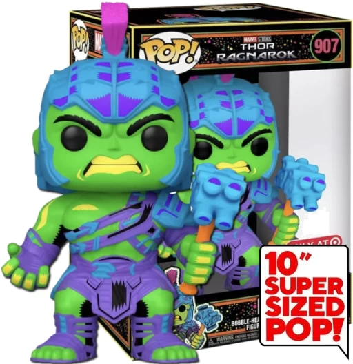 Hulk | 907 | Exclusive Target | Super Size 10" | Black Light | (UCM) Thor Ragnarok | Funko POP! Marvel