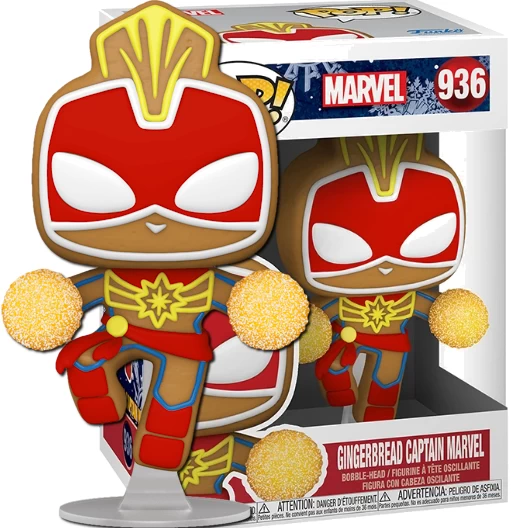 Gingerbread Captain Marvel | 936 | Marvel Universe | Funko POP! Marvel