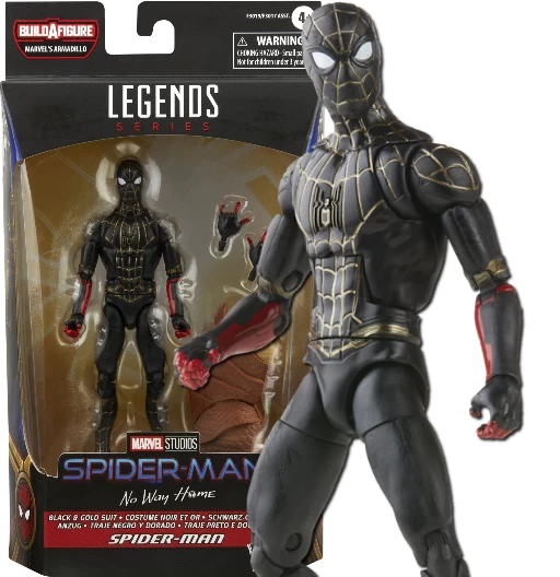 Spider-Man (Black & Gold Suit) | BAF Armadillo | (UCM) Spider-Man: No Way Home | Hasbro 2021 | Marvel Legends