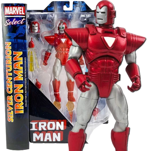 Silver Centurion Iron Man | Marvel Select | Iron Man | Figura de Acción Articulada | Diamond Select Toys