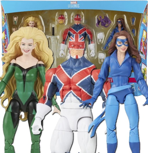 Marvel's Meggan, Captain Britain & Marvel's Shadowcat | 3 Pack | Exclusive Hasbro Pulse | X-Men | Hasbro 2022 | Marvel Legends