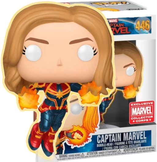 Captain Marvel | 446 | Exclusive Collector Corps | GITD | (UCM) Captain Marvel | Funko POP! Marvel