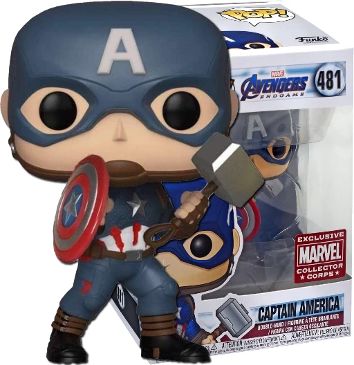 Captain America | 481 | Exclusive Collector Corps | (UCM) Avengers: Endgame | Funko POP! Marvel
