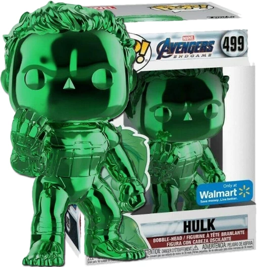 Hulk | 499 | Exclusive Walmart | Chrome Green | (UCM) Avengers: Endgame | Funko POP! Marvel