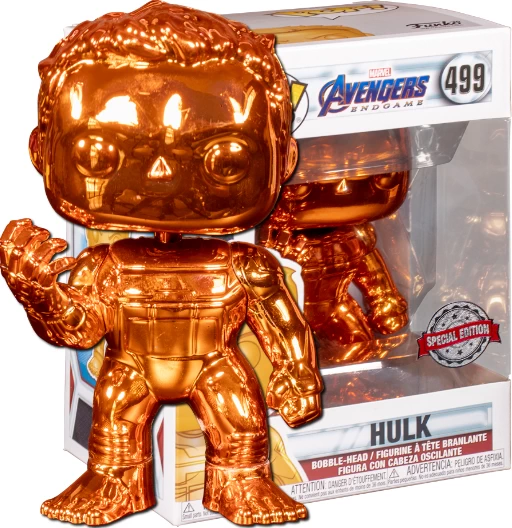 Hulk | 499 | Exclusive Walmart | Chrome Orange | (UCM) Avengers: Endgame | Funko POP! Marvel