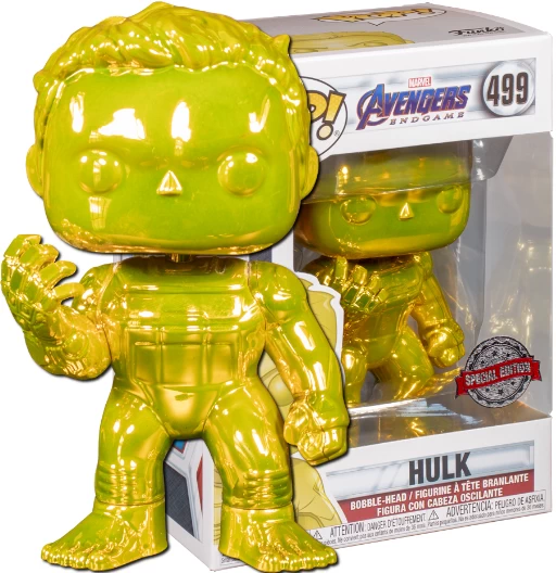 Hulk | 499 | Exclusive Walmart | Chrome Yellow | (UCM) Avengers: Endgame | Funko POP! Marvel