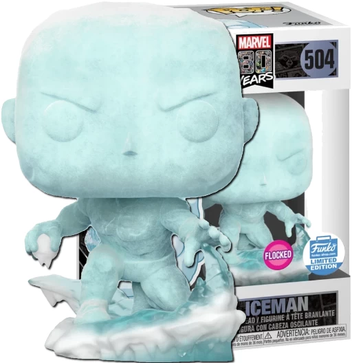 Iceman | 504 | Exclusive Funko | Flocked | Marvel 80 Years | Funko POP! Marvel