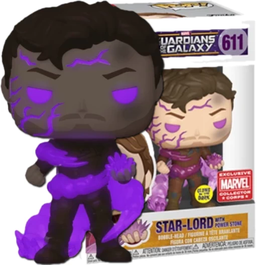 Star-Lord with Power Stone | 611 | Exclusive Collector Corps | GITD | (UCM) Guardians of the Galaxy Vol.1 | Funko POP! Marvel