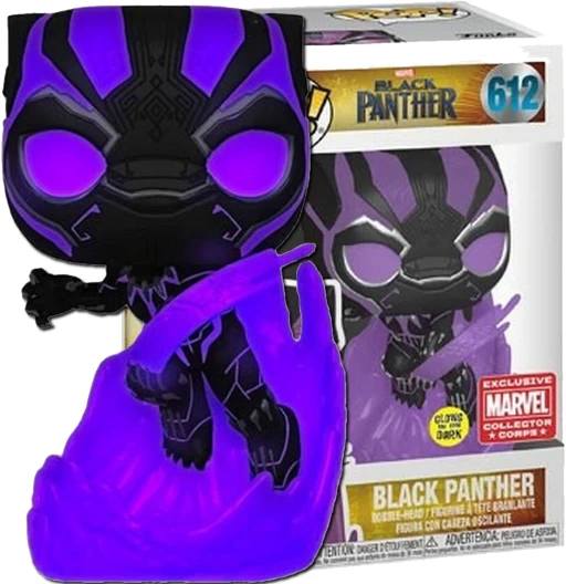 Black Panther | 612 | Exclusive Collector Corps | GITD | (UCM) Black Panther | Funko POP! Marvel