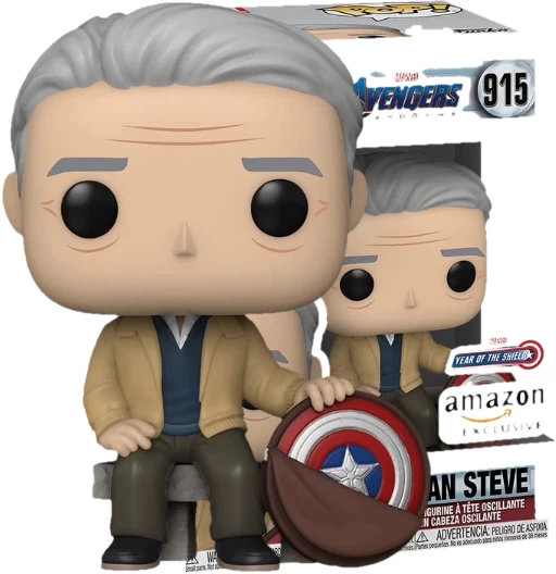 Old Man Steve | 915 | Exclusive Amazon | Year of the Shield | (UCM) Avengers: Endgame | Funko POP! Marvel