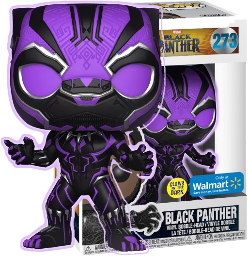 Black Panther | 273 | Exclusive Walmart | GITD | (UCM) Black Panther | Funko POP! Marvel
