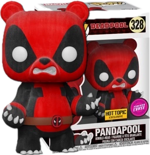 Pandapool | 328 | Exclusive Hot Topic | Chase Flocked | Deadpool | Funko POP! Marvel