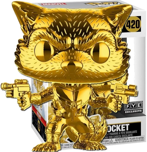 Rocket | 420 | Gold Chrome | (UCM) Marvel Studios: The First Ten Years | Funko POP! Marvel