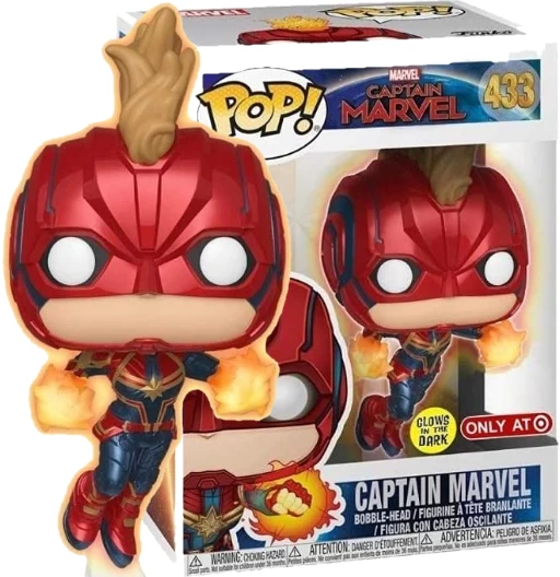 Captain Marvel | 433 | Exclusive Target | GITD | (UCM) Captain Marvel | Funko POP! Marvel