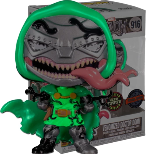 Venomized Doctor Doom | 916 | Exclusive FYE | Chase GITD | Venom | Funko POP! Marvel