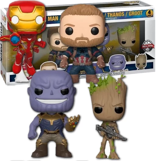 Iron Man / Captain America / Thanos / Groot | 4 Pack | (UCM) Avengers: Infinity War | Funko POP! Marvel