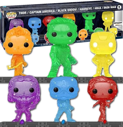 Thor / Captain America / Black Widow / Hawkeye / Hulk / Iron Man | 6 Pack | Exclusive Amazon | (UCM) Infinity Saga | Funko POP! Marvel