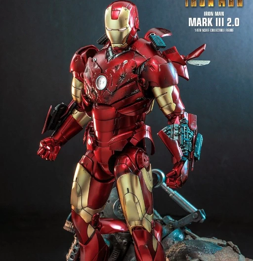 Iron Man Mark III (2.0) | MMS 664 | Diecast 48 | Iron Man 1 | Hot Toys Marvel