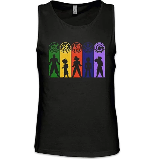 Guerreros Z | Hombre | Sin Mangas | Camisetas de Dragon Ball