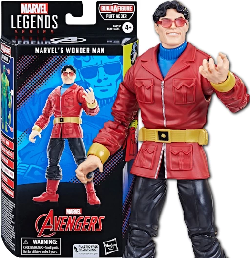Marvel's Wonder Man | BAF Puff Adder | Avengers | Hasbro 2023 | Marvel Legends