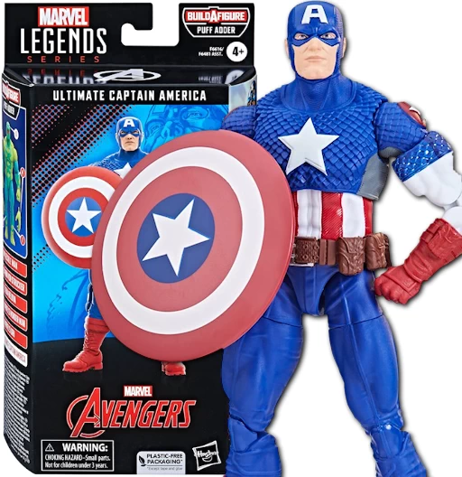 Ultimate Captain America | BAF Puff Adder | Avengers | Hasbro 2023 | Marvel Legends