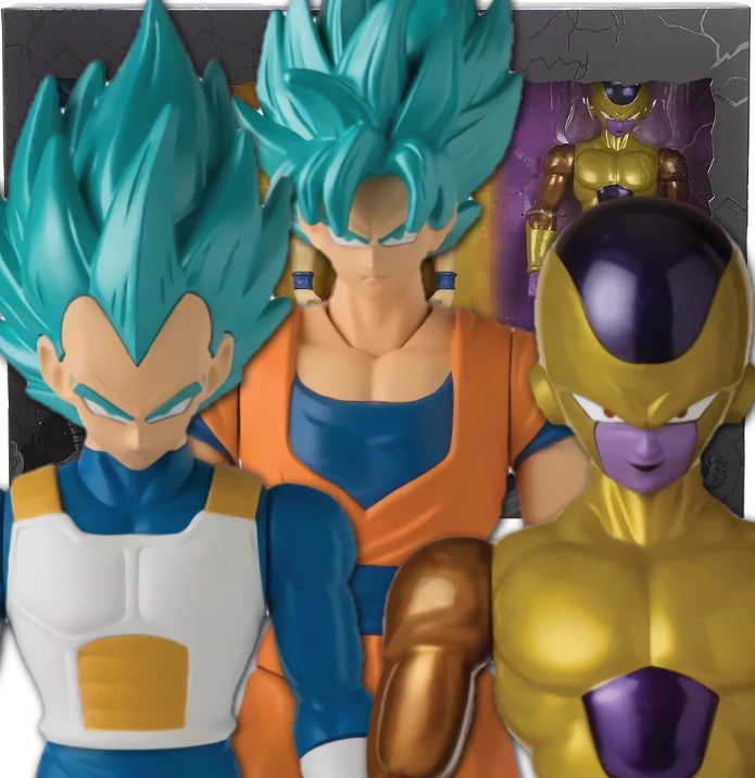Super Saiyan Blue Vegeta, Super Saiyan Blue Goku & Golden Frieza | Bandai | Figura Limit Breaker Series | Dragon Ball Super | Exclusive 2021
